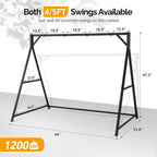 Patio Wicker Porch Swing Stand