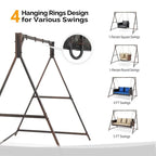 Patio Wicker Porch Swing Stand