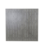 63 Inch Aluminum Outdoor Dining Table with Umbrella Hole