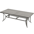 35.5 W Outdoor Aluminum Dining Table with Umbrella Hole