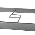 Commercial Tempered Glass and Steel Patio Table with Umbrella Hole