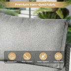 XIZZI 5-piece Outdoor Wicker Furniture Set with Table