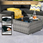 XIZZI 5-piece Outdoor Wicker Furniture Set with Table