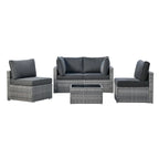 XIZZI 5-piece Outdoor Wicker Furniture Set with Table