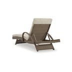 Signature Design by Ashley Beachcroft Beige Outdoor Chaise Lounge with Cushion - 30.13 W x 79.38 D x 39.75 H