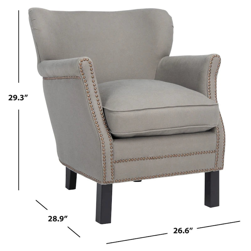 Corie Brown Club Chair - 26.6 x 28.9 x 29.3 - 27Wx29Dx29H