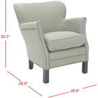 Corie Brown Club Chair - 26.6 x 28.9 x 29.3 - 27Wx29Dx29H