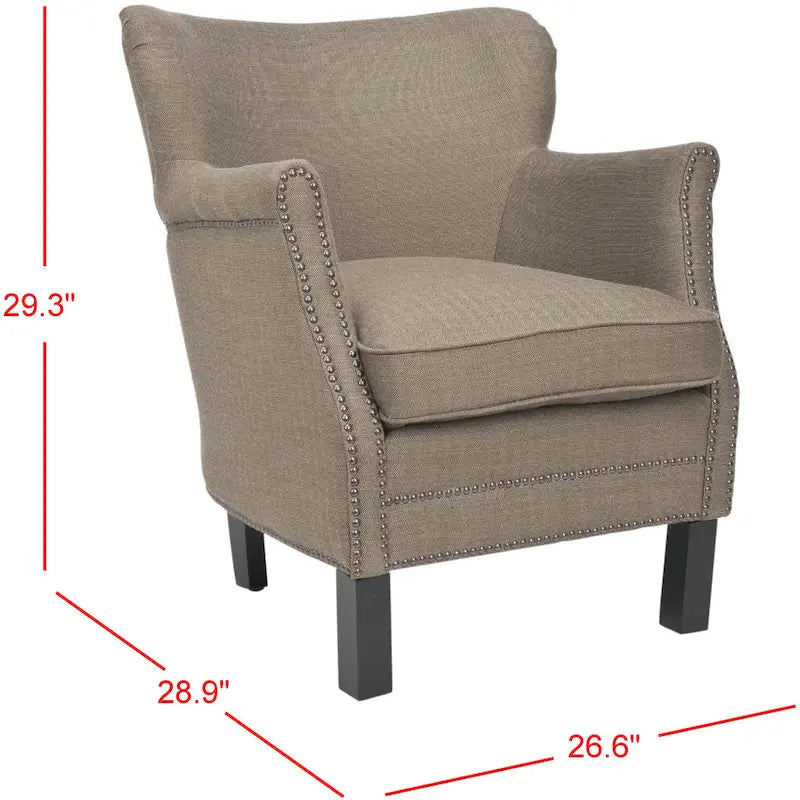 Corie Brown Club Chair - 26.6 x 28.9 x 29.3 - 27Wx29Dx29H