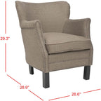 Corie Brown Club Chair - 26.6 x 28.9 x 29.3 - 27Wx29Dx29H