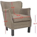 Corie Brown Club Chair - 26.6 x 28.9 x 29.3 - 27Wx29Dx29H