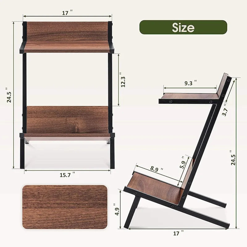 Small End Table with Storage, Modern Simplistic Side Table