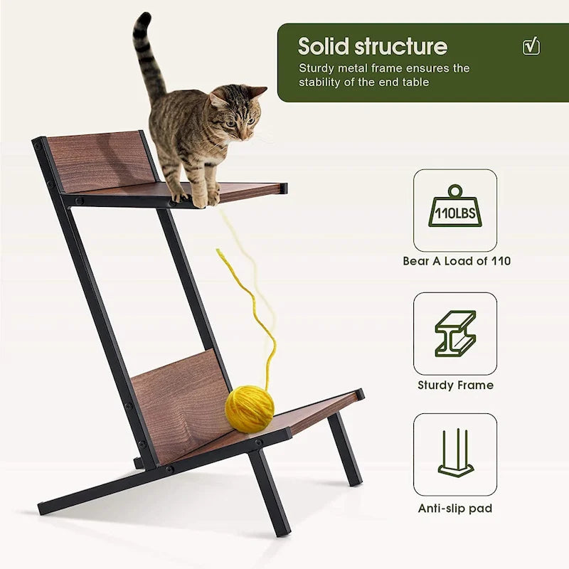 Small End Table with Storage, Modern Simplistic Side Table