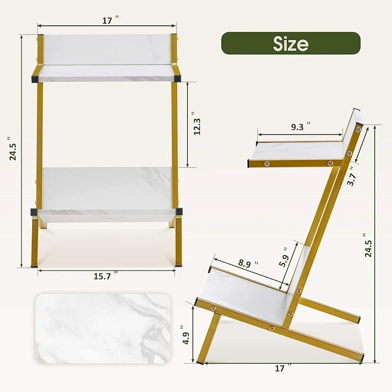 Small End Table with Storage, Modern Simplistic Side Table