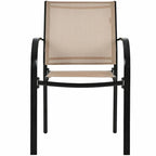 Gymax 4PCS Stackable Patio Dining Chair w/ Steel Frame & Quick-drying - See Details