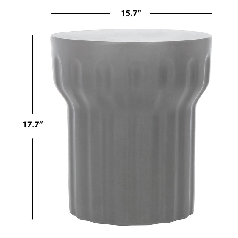 SAFAVIEH Ulya Concrete Indoor/ Outdoor Accent Table - 15.7 x 15.7 x 17.7 - 16Wx16Dx18H
