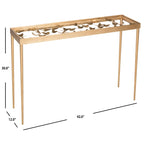 Nannette Antique Gold Leaf Butterfly Console Table - 42Wx12Dx30H