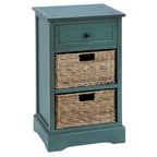 3-drawer Storage Wood Side Table Nightstand