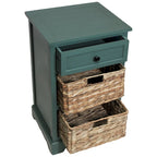 3-drawer Storage Wood Side Table Nightstand