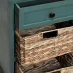 3-drawer Storage Wood Side Table Nightstand