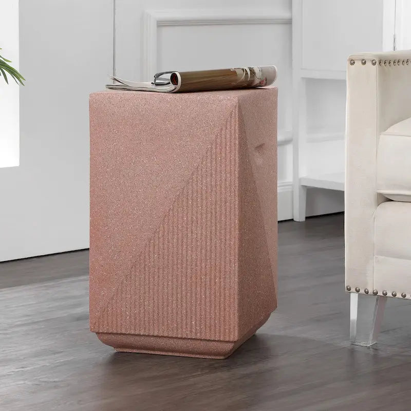 Rashida 20.75 Contemporary Minimalist Square Accent Table , by JONATHAN Y