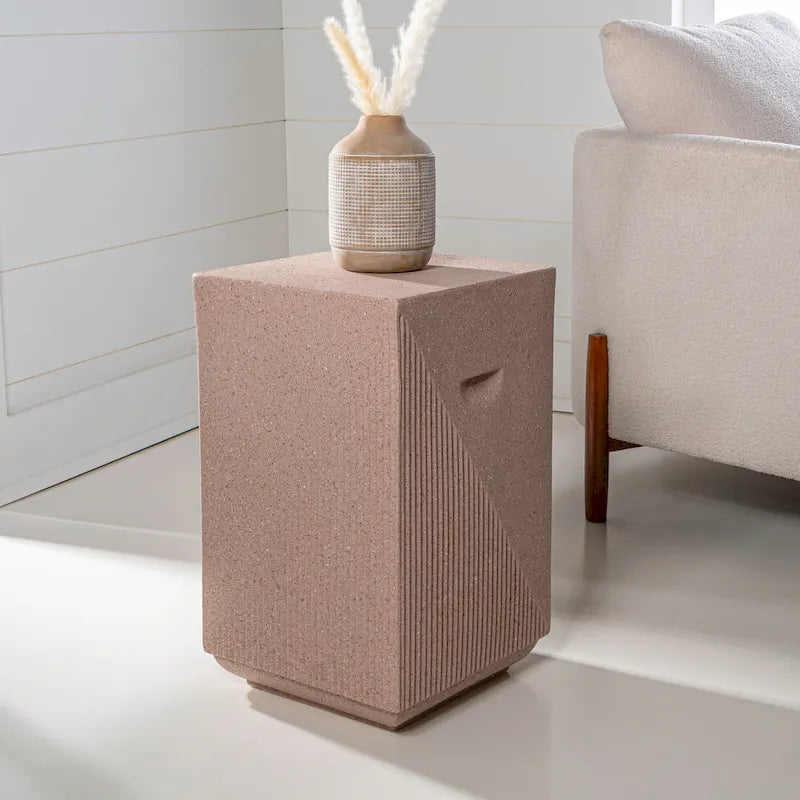 Rashida 20.75 Contemporary Minimalist Square Accent Table , by JONATHAN Y