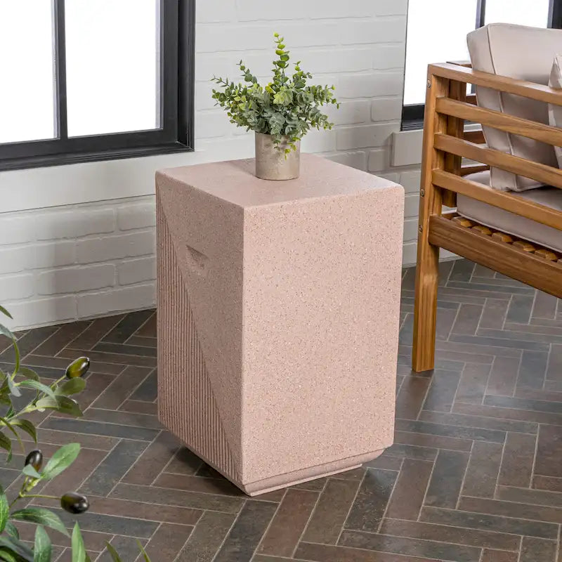 Rashida 20.75 Contemporary Minimalist Square Accent Table , by JONATHAN Y