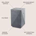 Rashida 20.75 Contemporary Minimalist Square Accent Table , by JONATHAN Y