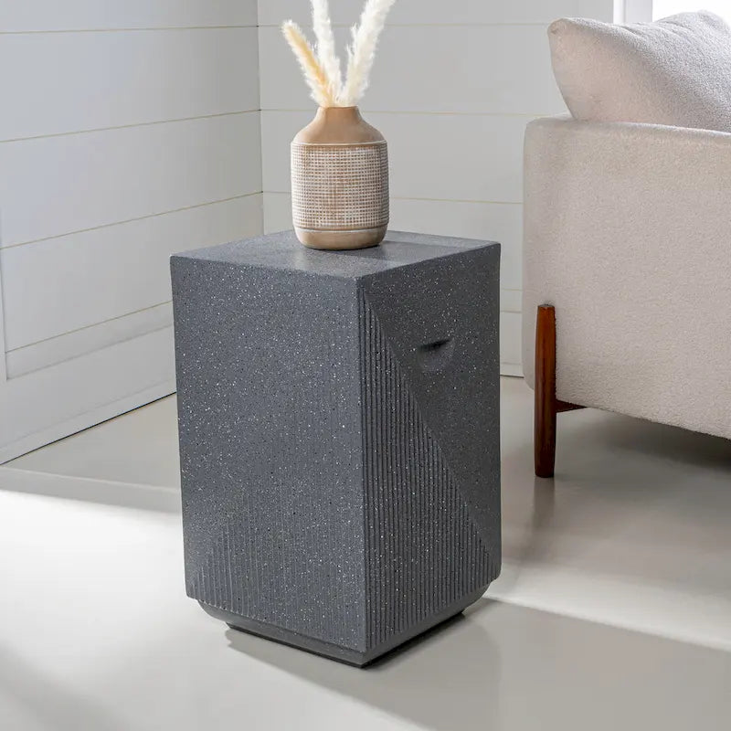 Rashida 20.75 Contemporary Minimalist Square Accent Table , by JONATHAN Y