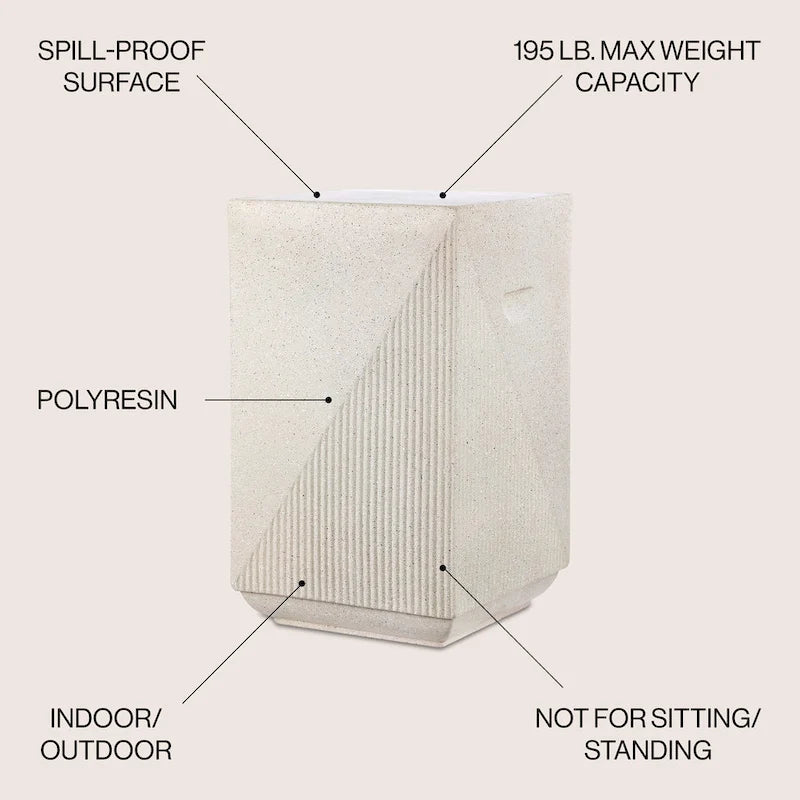 Rashida 20.75 Contemporary Minimalist Square Accent Table , by JONATHAN Y