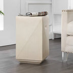 Rashida 20.75 Contemporary Minimalist Square Accent Table , by JONATHAN Y