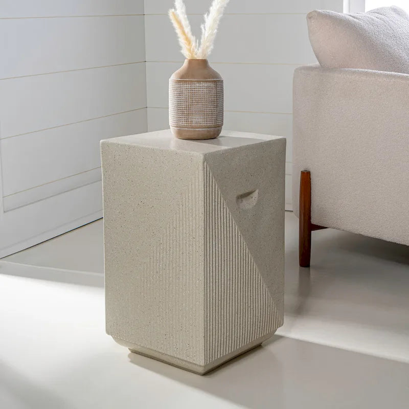 Rashida 20.75 Contemporary Minimalist Square Accent Table , by JONATHAN Y