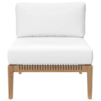 Clearwater Outdoor Patio Teak Wood 6-Piece Sectional Sofa