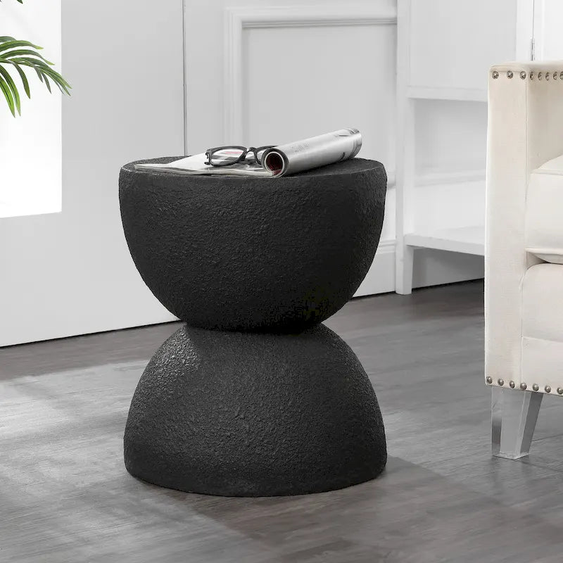 Louisa 18 Mid-Century Modern Drum Accent Table , by JONATHAN Y