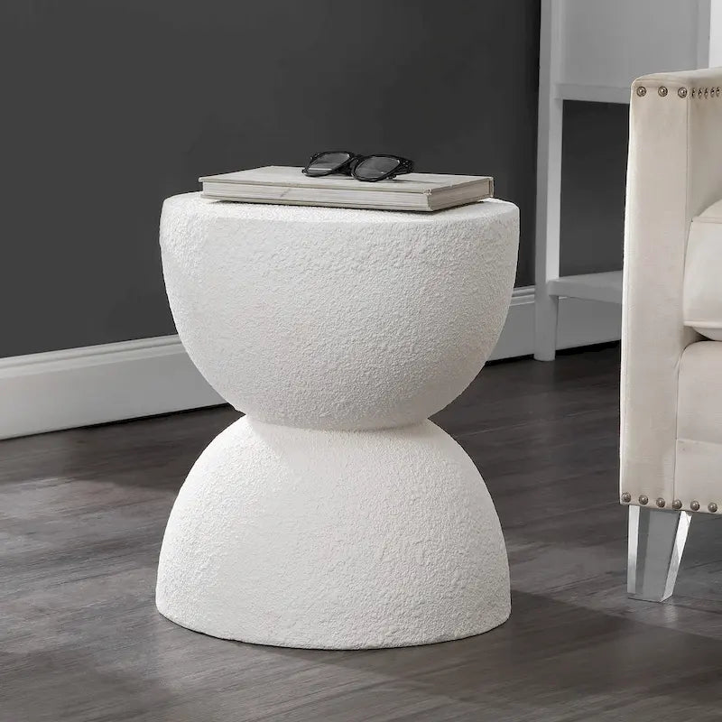 Louisa 18 Mid-Century Modern Drum Accent Table , by JONATHAN Y