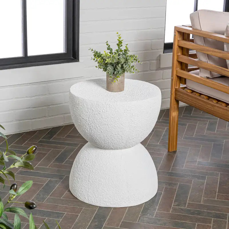 Louisa 18 Mid-Century Modern Drum Accent Table , by JONATHAN Y