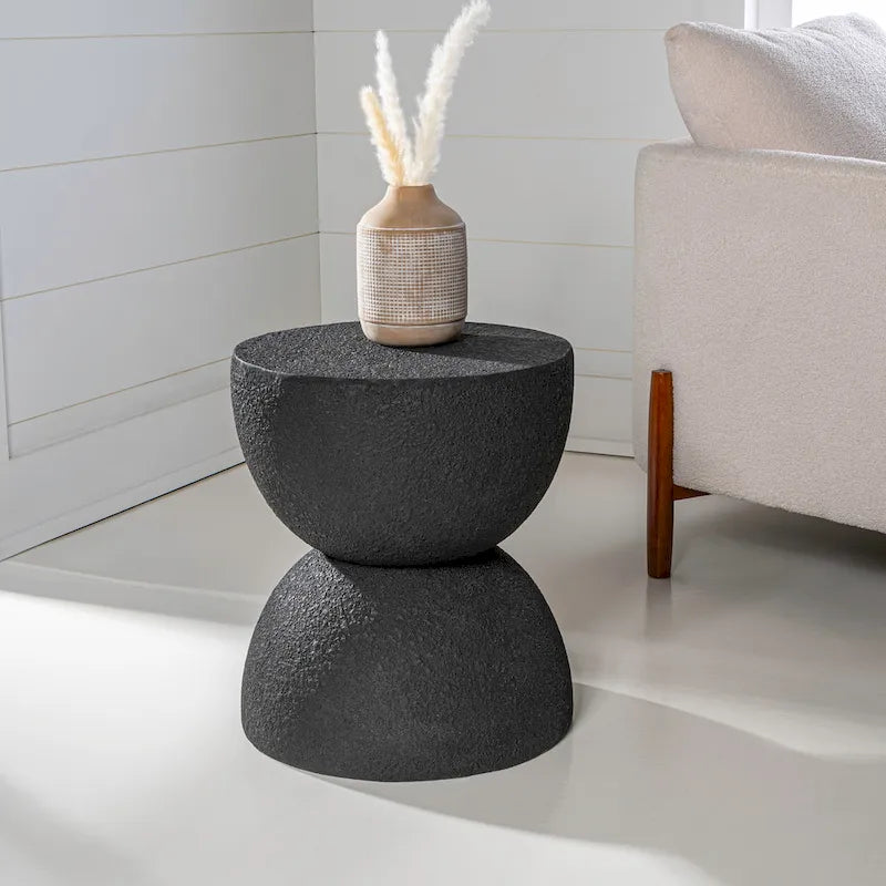 Louisa 18 Mid-Century Modern Drum Accent Table , by JONATHAN Y