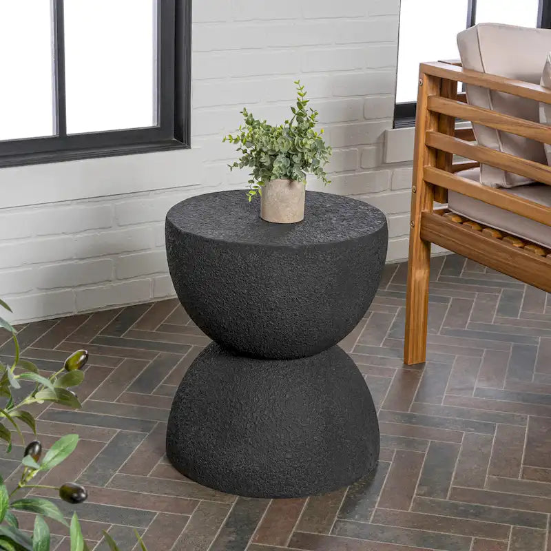 Louisa 18 Mid-Century Modern Drum Accent Table , by JONATHAN Y