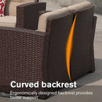 Outdoor 8 Pieces Wicker Sectional Sofa Set w/ Storage Box