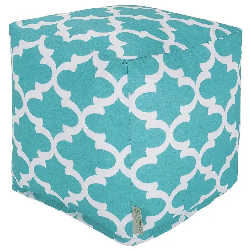 Majestic Home Goods Trellis Pattern Indoor/ Outdoor Pouf Ottoman