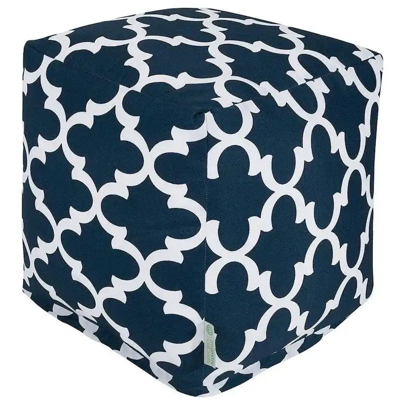 Majestic Home Goods Trellis Pattern Indoor/ Outdoor Pouf Ottoman