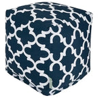 Majestic Home Goods Trellis Pattern Indoor/ Outdoor Pouf Ottoman