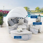 Scottsdale Canopy Sunbrella Outdoor Patio Daybed