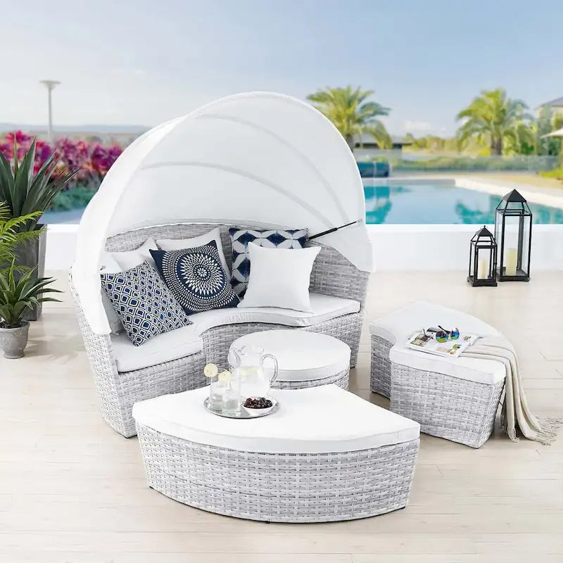 Scottsdale Canopy Sunbrella Outdoor Patio Daybed