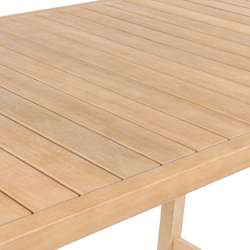 Javea Modern Coastal 3-Piece Acacia Wood Outdoor Bar Set with Cushions, by JONATHAN Y