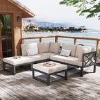 VredHom Outdoor Patio Daybed Patio Sectional Sofa Conversation Set