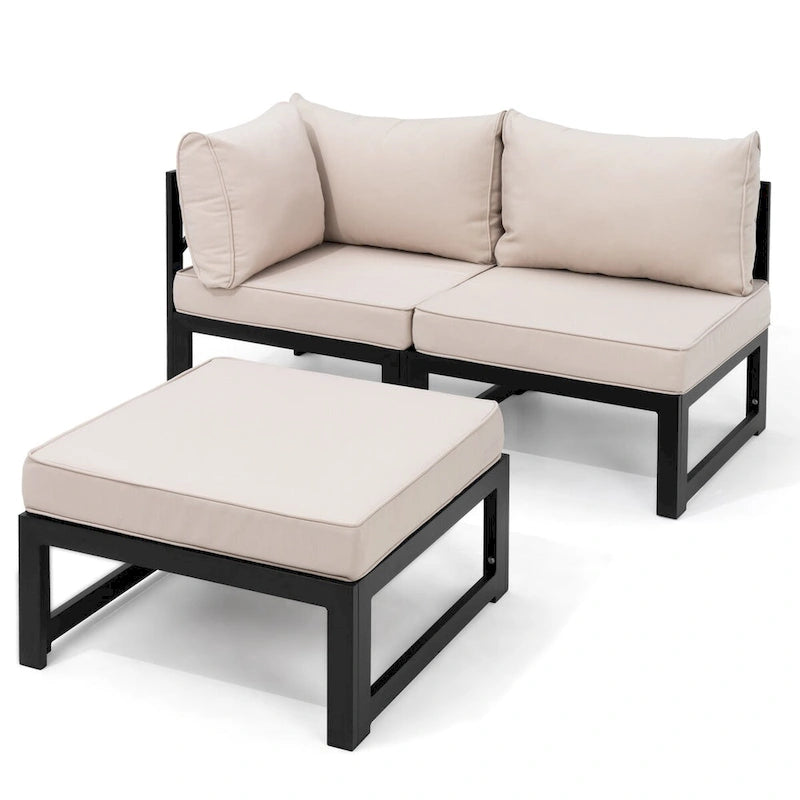 VredHom Outdoor Patio Daybed Patio Sectional Sofa Conversation Set