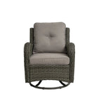 Outdoor Rattan Wicker Swivel Rocking Chair With Cushions