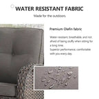 Glider Furniture Sofa with Swivel Chairs - Brown