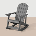 WINSOON HIPS All Weather Outdoor Indoor Rocking Chair, Rocking Adirondack Chair