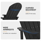 WINSOON HIPS All Weather Outdoor Indoor Rocking Chair, Rocking Adirondack Chair